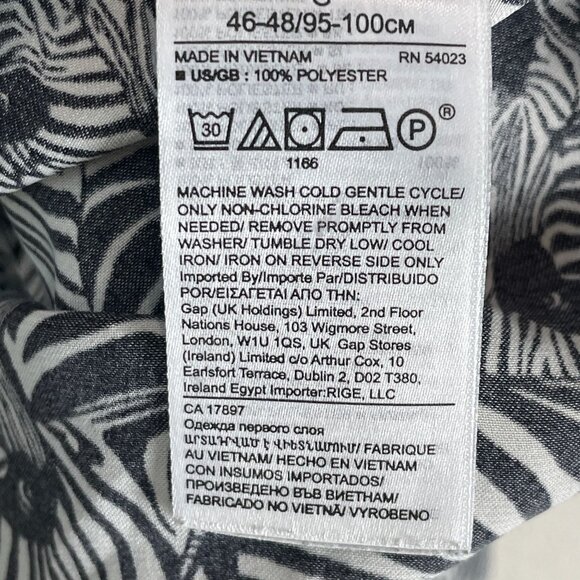 Banana Republic Womens Large Zebra Print Black White Pajama Set - Picture 7 of 13